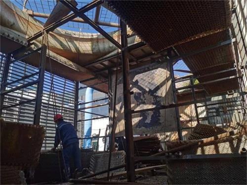 橫流冷卻塔內(nèi)壁部件打磨工藝處理(橫流式冷卻塔結(jié)構(gòu))